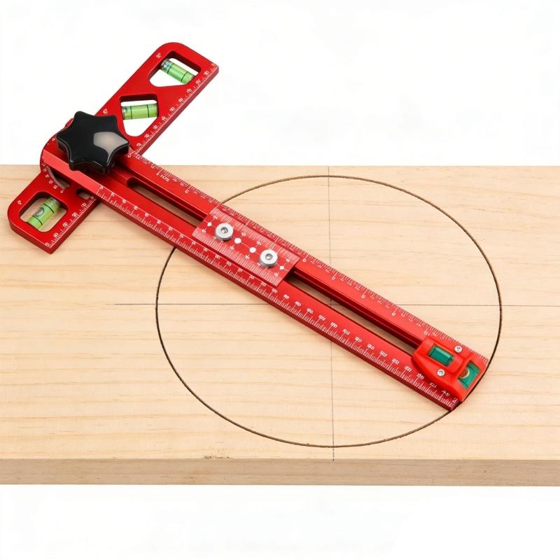 Professional Aluminum Alloy Router Circle Milling Guide 45/90/180°Bubble For Flawlessly Woodworking Edging &Hole Cutting