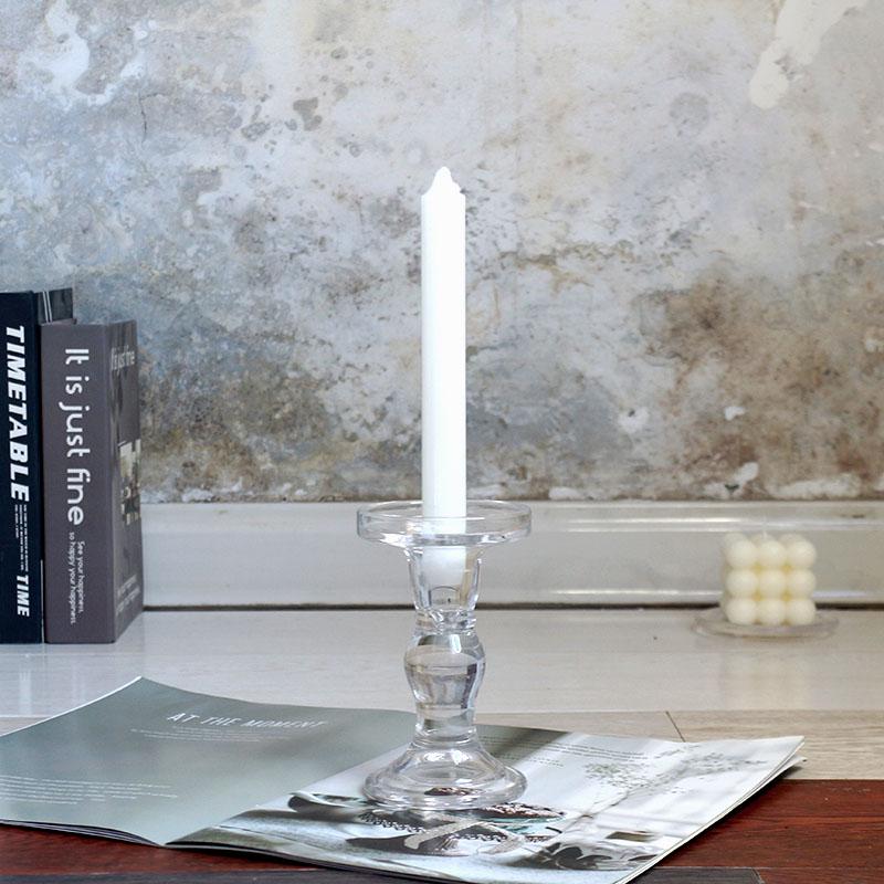 Nordic Retro Glass Candlestick - Romantic Candlelight for Weddings, Restaurants, and Parties