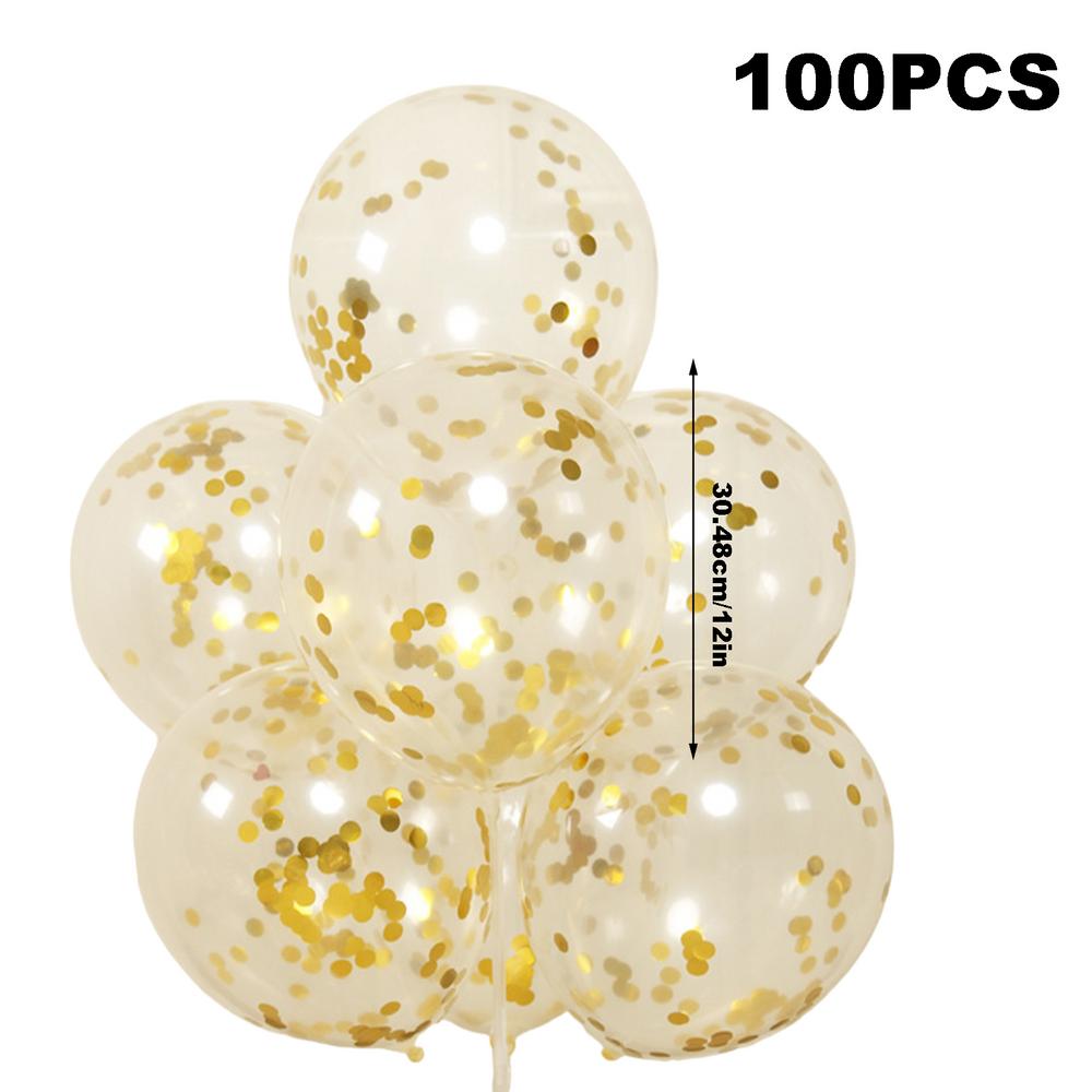 Balloons With Golden Paper 100Pieces Latex Confetti Balloons Party Balloon Party Decoration With Golden Paper Transparent