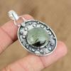 Natural Moss Prehnite Gemstone Pendant 925 Sterling Silver Jewelry For Girls