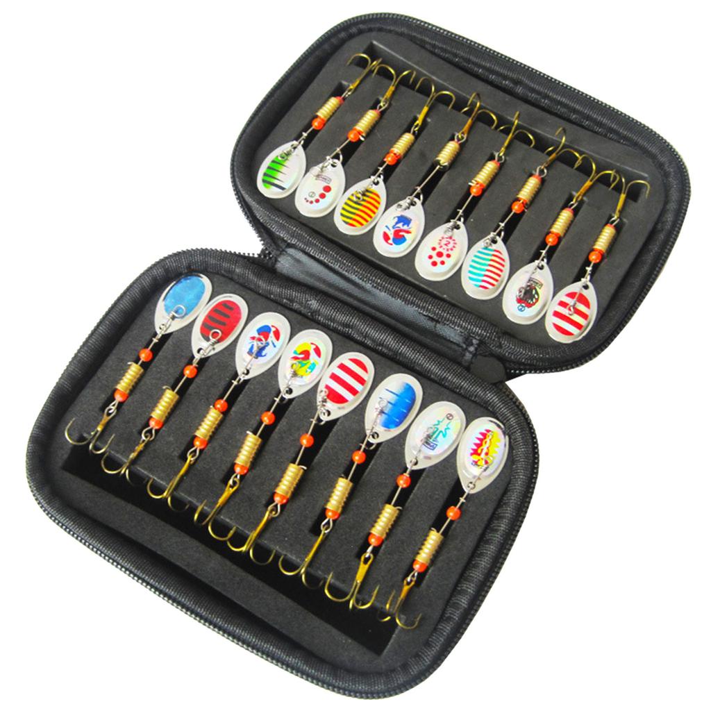16Pcs Fishing Spoons Lures Sequins Baits Casting Fishing Lures Baits Fishing Lures Spinner Baits Metal Spoon Fish Lures