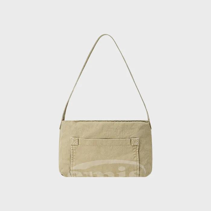 WASHED COTTON TOTE BAG-BEIGE