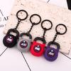Fashionable Mini Kettlebell Keychain Sturdy Rubber Backpack Charm Lightweight Key Holder For Outdoor Use