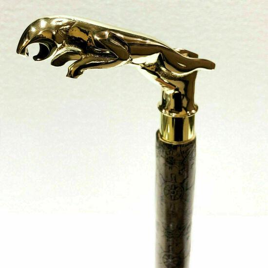Antique Style Victorian Vintage Designer Brass Handle Cane Wooden Walking Stick