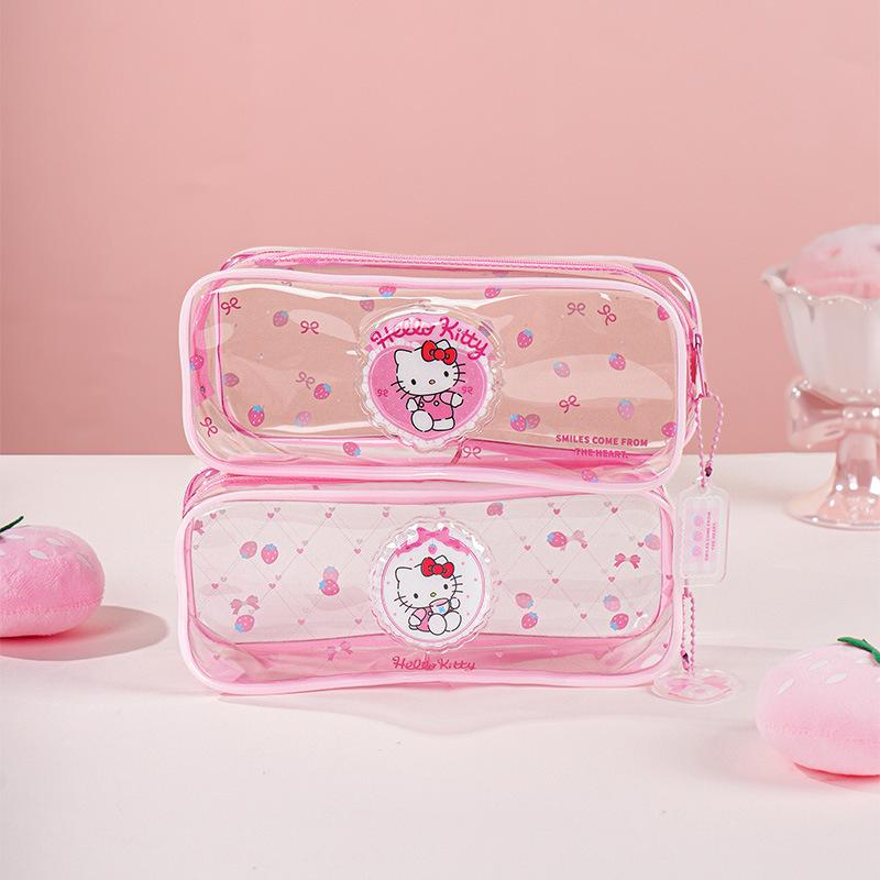 Sanrio Kuromi Transparent Multifunctional Pencil Case for Girls