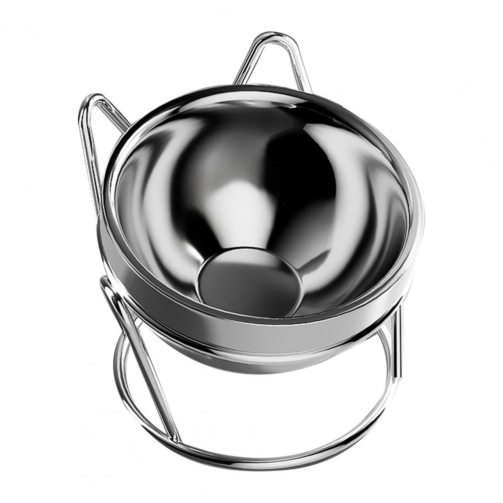 

Elevated Tilted Cat Bowl with 304 Stainless Steel Anti Vomiting Raised Cat Feeding Bowl Smooth Mouth Design Pet Food Tool срібний