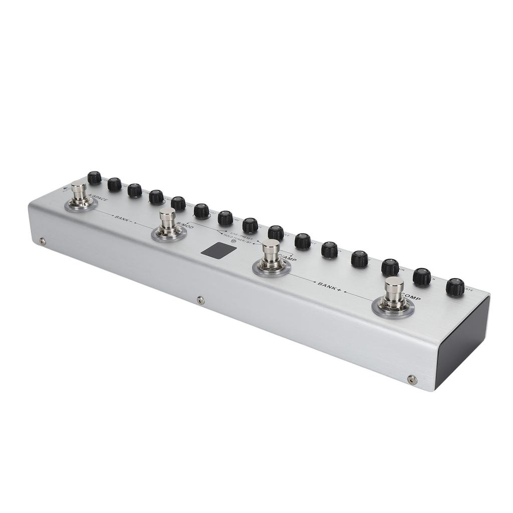 Multieffekter Bassgitarpedal Digital Oppladbar Elektrisk Gitar Effektor 36 Toner 9 AMP 8 IR