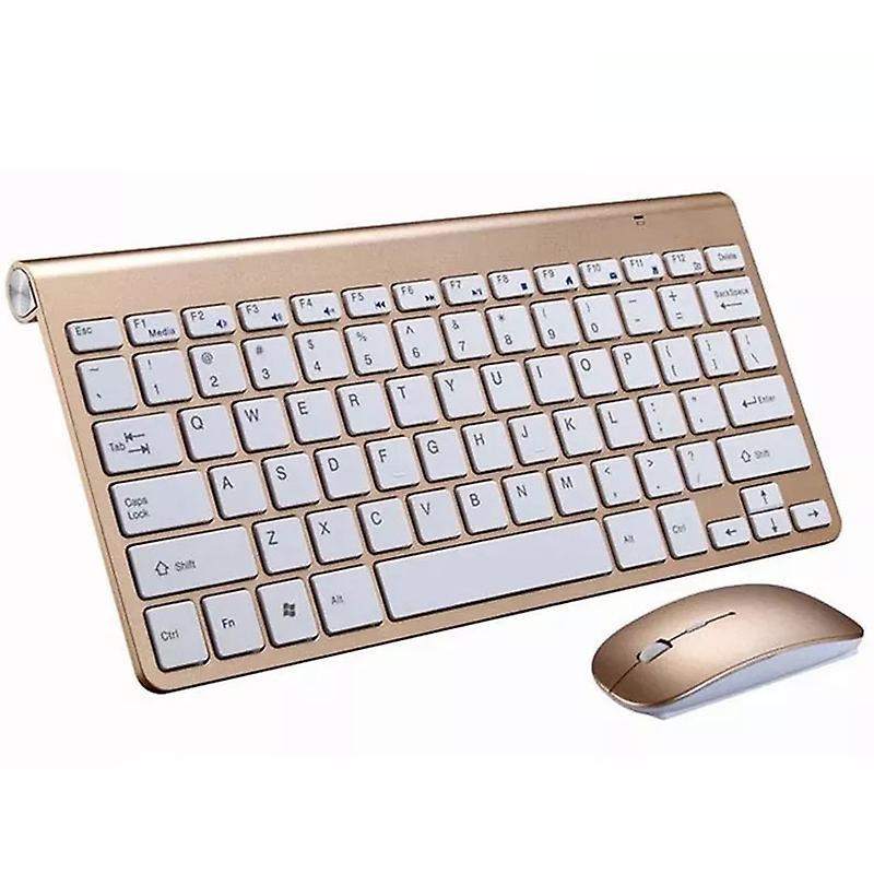 Cordless External Keyboard + Mouse Set Battery Powered Slim Keyboard 2.4G Automatic Pairing for Office PC Business Trip