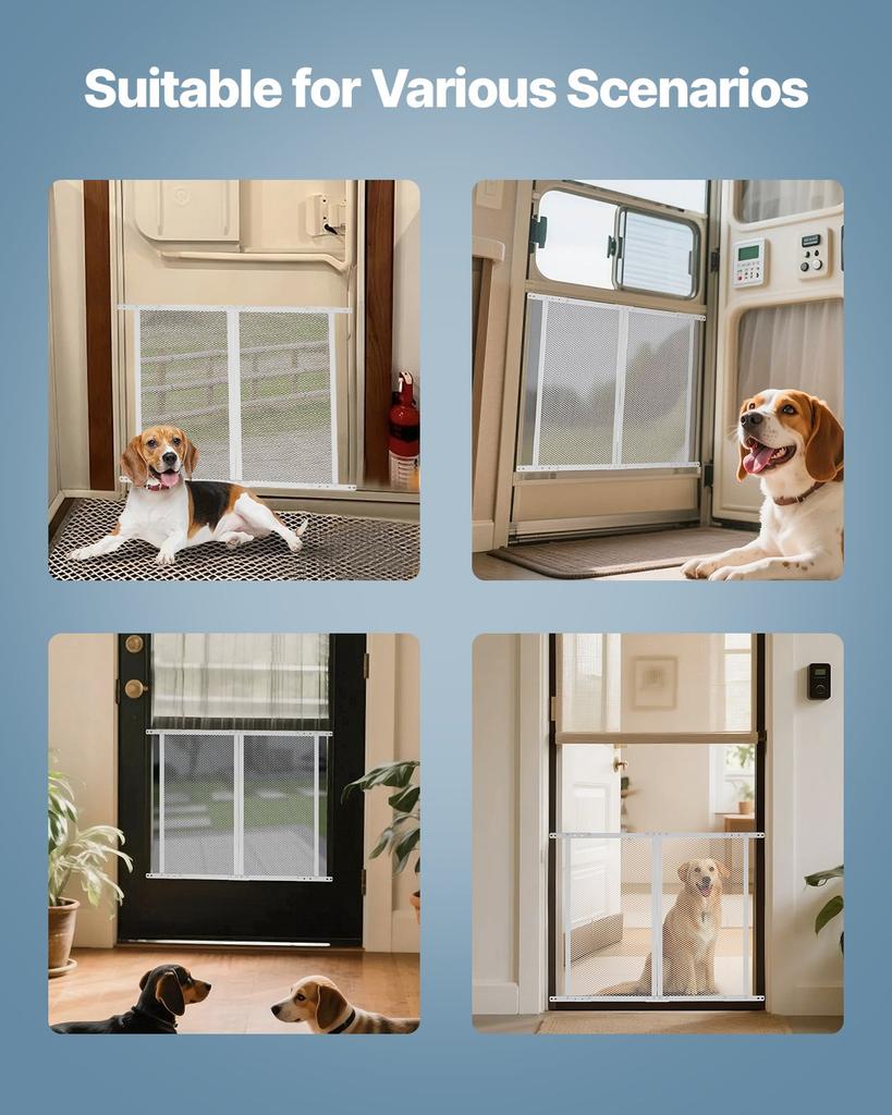 VEVOR RV Screen Door Protector, 800x723.9 mm Door Grille, Easy to Install and Disassemble, Reinforced Breathable Protective Mesh