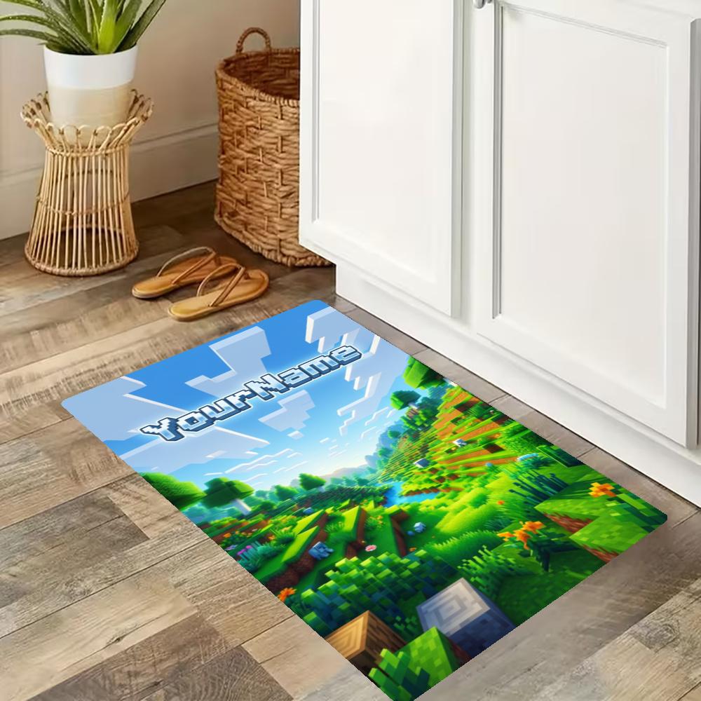 Minecraft Customize Your Name Kitchen Rug Runner Rug Laundry Mat Hallway Entryway The Best Gift Choice