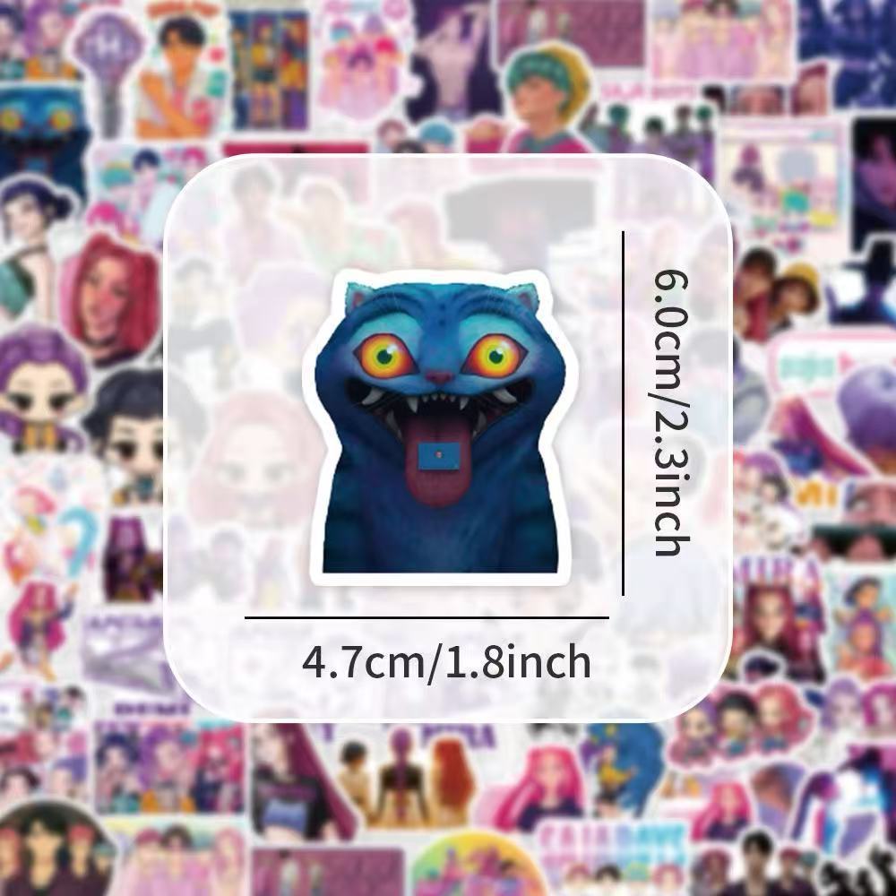 74PCS Mixed KPop Demon Hunters Stickers Demon Hunters Birthday DIY Stickers Home Party Decoration Scrapbooking Phone Decal