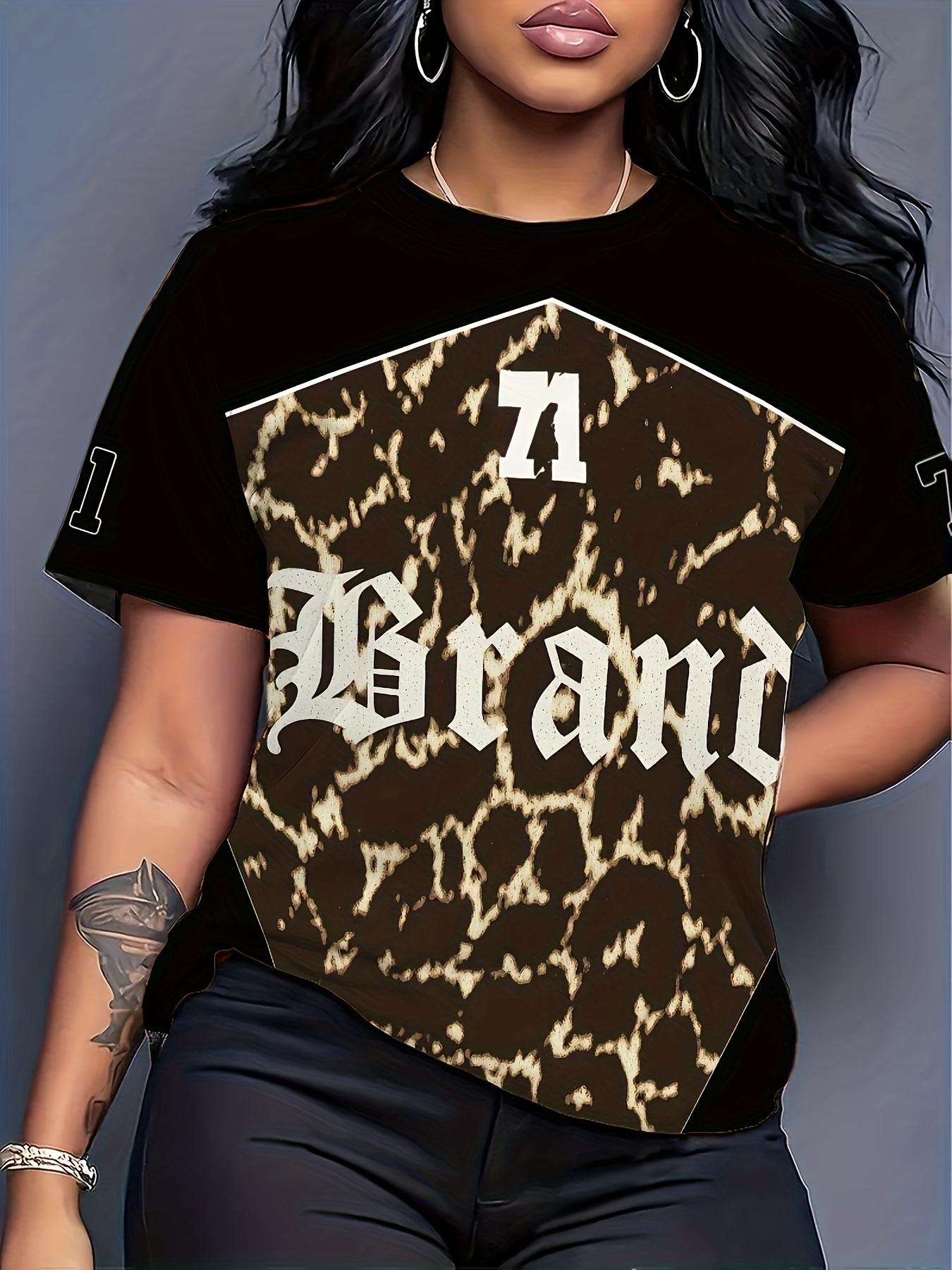 

Women S Black And White Short-Sleeve T-Shirt Featuring a Leopard Print Patchwork Design from Brand 71 . Perfect for Outdoor. Daily Fitness. And Casua L дубильна кора