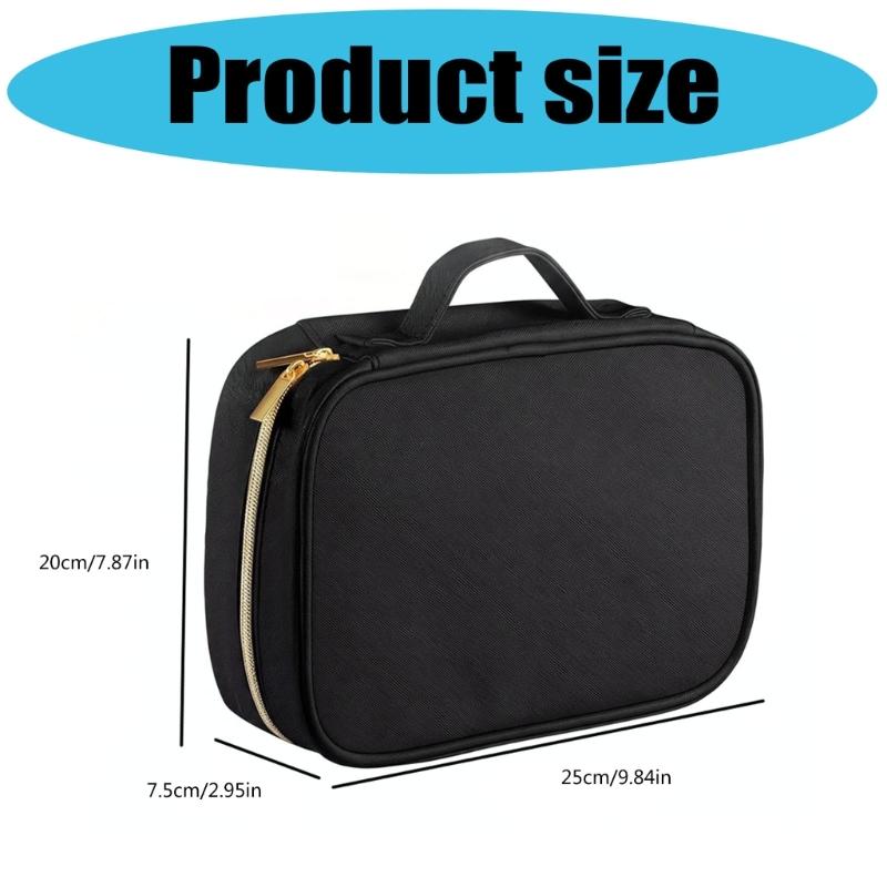 Portable Jewelry Storage Bag with Built-In Carry Handle, Zippered Closure, and Dedicated Holders for Different Pieces