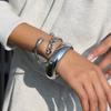 Yori Wide Large Stainless Steel Metal Cuff Bracelet Bangle Fashion Jewelry Men Bijoux Femme Party Waterproof