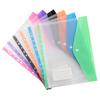 [Multicolor Document Wallets] Set of 6 A4 Polypropylene Project Folders with Snap Closure, Expandable 11-Hole Punch Pockets, Plastic Envelope Document