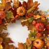 Autumn Harvest Wreath with Pumpkins & Berries. Durable, No Maintenance. Perfect for Thanksgiving & Halloween Decor.