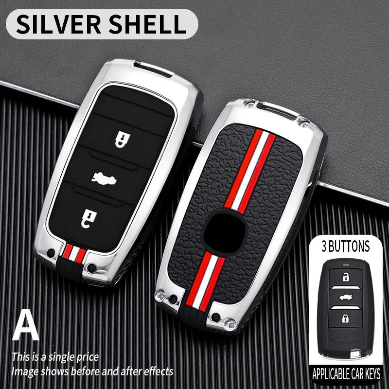 

For Changan Benni Ev Cs75 Raeton Cs15Ev E-Star Eado Cs15 V3 V5 V7 For Chang An 3 Bottons Metal Car Key Cover Fob Case Shell