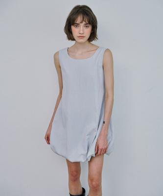 Marot Balloon Mini Dress_Gray