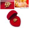 Valentinstagsgeschenk Roter Herzförmiger Ringbox Verlobung Hochzeitszeremonie Samt für Etui für Ring Ohrring Schmuck