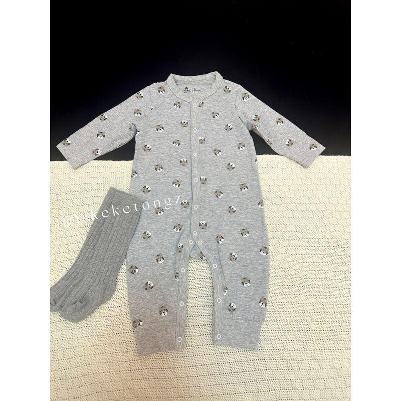 

Foreign Trade Style Baby Clothes, Summer Thin Pure Cotton Triangle Romper, Newborn Bodysuit, Short-Sleeve One-Piece Crawling Suit Gray Tiger Onesie 66
