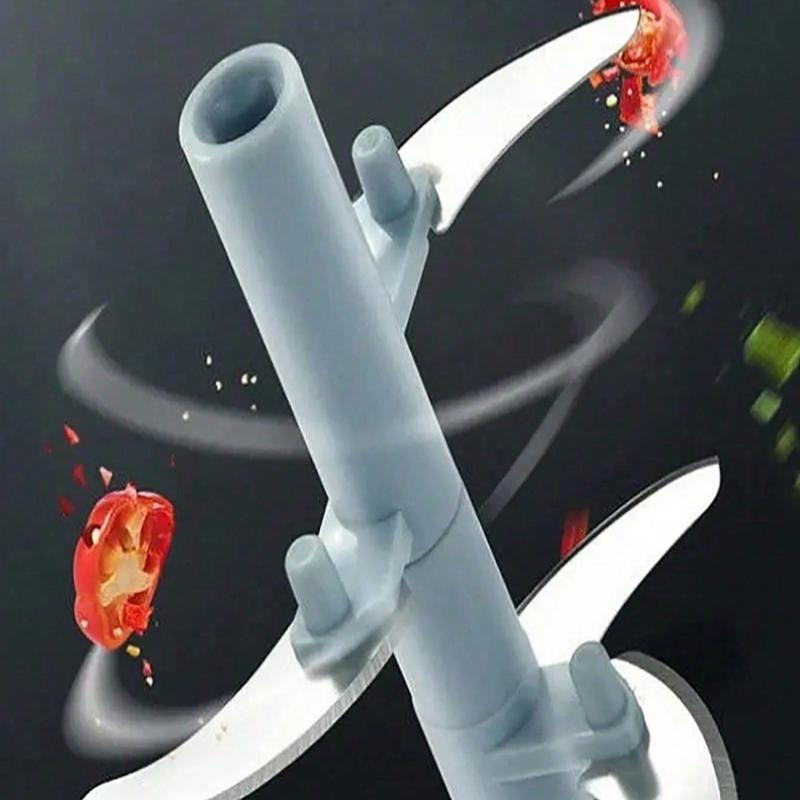 1pc Kitchen Garlic Press, Rotary Mixer, Household Multifunctional Vegetable Slicer, Auxiliary Food Grinder, Manual Garlic Press