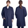Unisex Dustproof Blue Workwear Robe with Printing & Embroidery