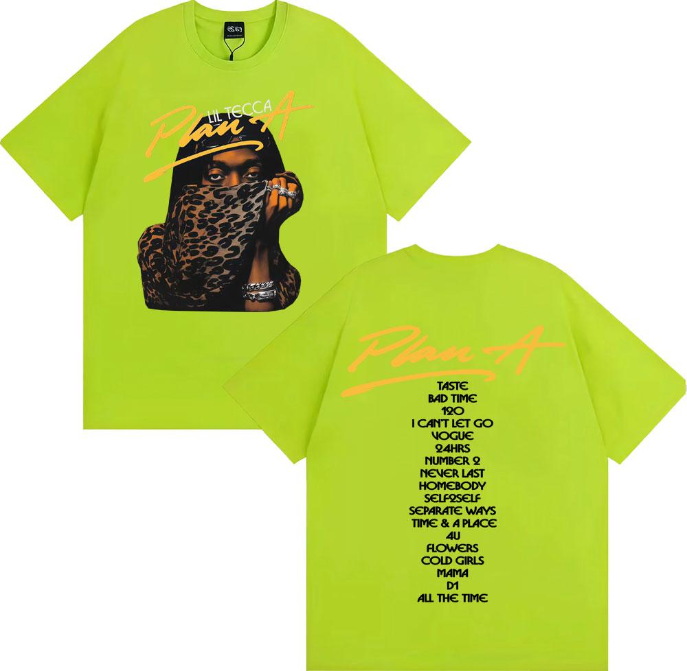 Rapper Lil Tecca Plan A Album Tour Graphic T Shirts Unisexs Clothing Fashion Trend Cool Tshirt Casual Cozy Oversized T Shirt Tops