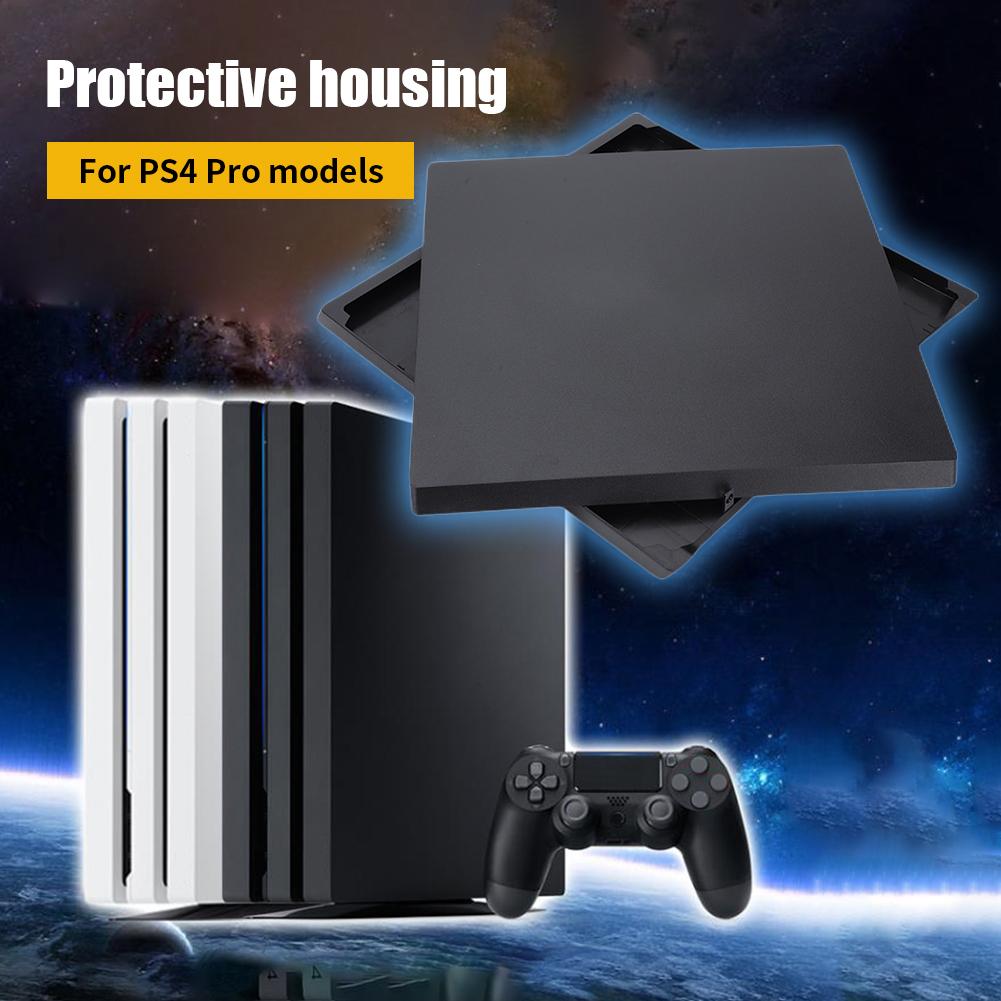 Guscio Inferiore Anteriore in Plastica Protettivo Nero Guscio Completo Custodia Cover Guscio Copertura Superiore Inferiore per PS4 SLIM per PS4 Pro