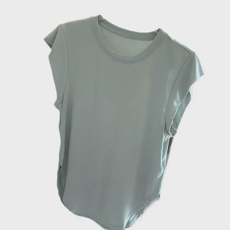 Women's Summer Short Sleeve Nude Yoga & Pilates Top