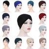 Knitted Turban Cap With Cross Front Style For Women Summer Winter Fashion