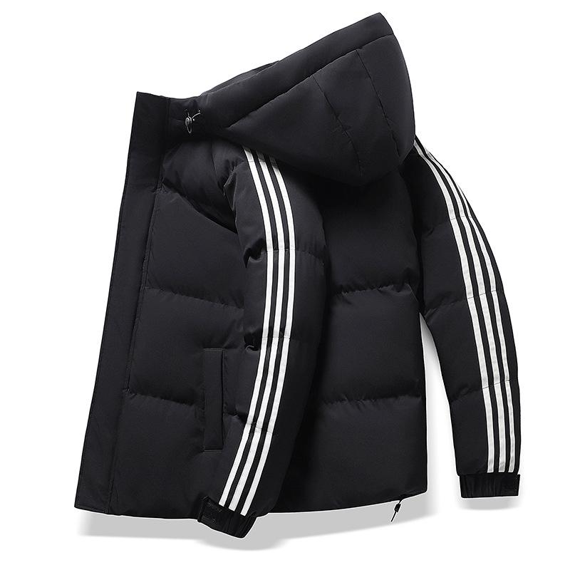 Winter Three-stripe American Cotton Jacket for Men Everyday and Versatile Thickened Cotton Jacket Top