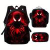 Spiderman School Backpack Set With Oxford Fabric Breathable Waterproof For Kids