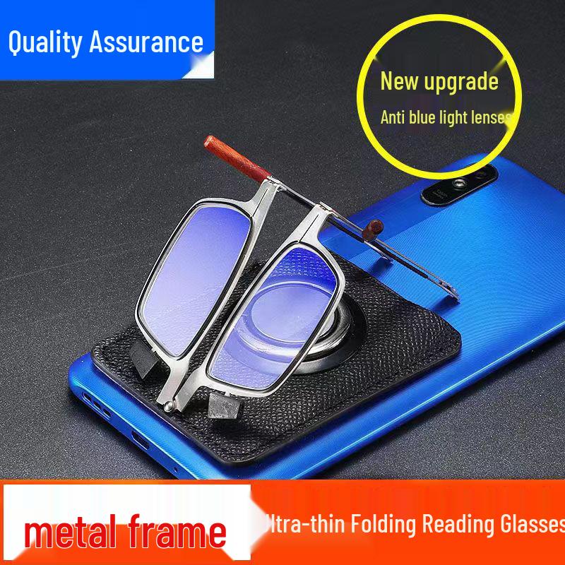 Ultralight Screwless Folding Reading Glasses – Anti-Blue Light, Ultra-Thin Stainless Steel Eyewear for Men and Women