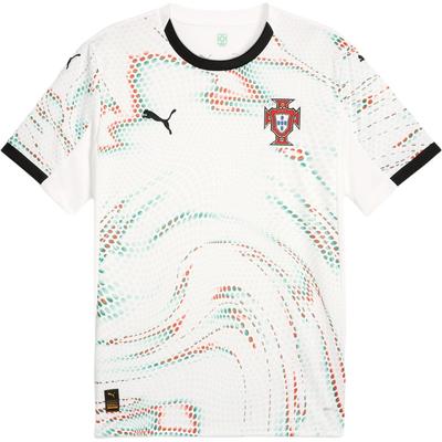Puma X FPF Collaboration Auswärts Portugal Trikot 2025 Markenlogo Rundhals Bequem Kurzarm Fußballshirt Herren Trikot Weiß 77920904
