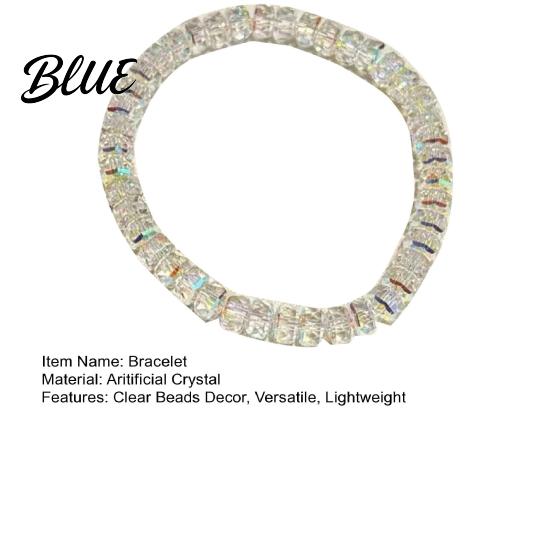Lightweight Comfortable Bracelet Women Elastic Rope Non-Fading Artificial Casual Crystal