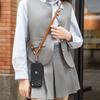 Adjustable Woven Crossbody Neck Phone Lanyard With Clip Pad