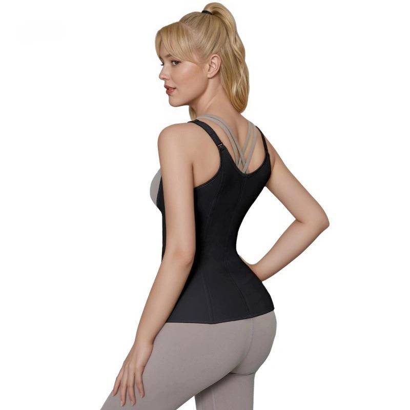 Women High Elastic Waist Trainer Zipper Button Tummy Control Shaping Corset
