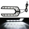2PCS 12V L Shape Driving Lamp Daytime Running Fog Light Durable Waterproof Car LED Lamp 6LED DRL Strip Lights for UTV Auto Truck