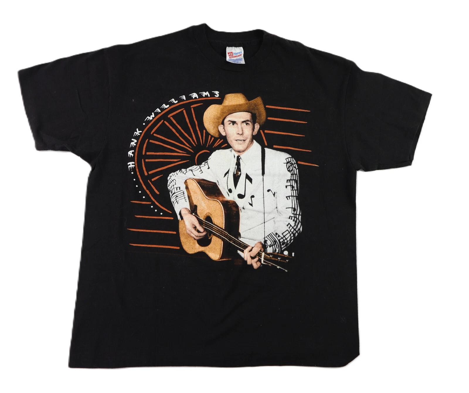 VTG 80s 90s USA Adult XL Hank Williams Country Folk Music Single Stitch T Shirt 4XL