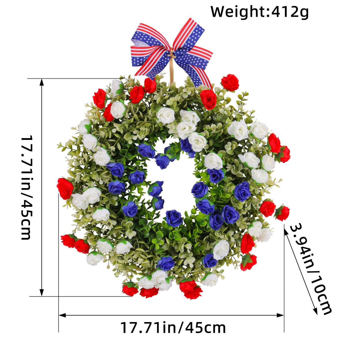 

Independence Day Flowers Wreath Front Door Wreath Independence Day Wreath W3-5 Independence Day Hydrangea Wreath