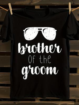 S Brother of the Groom T-Shirt Mens Tshirt Womens Tshirts with Letters Print Short Sleeves T-Shirt Casual Street Tee Shirt Top