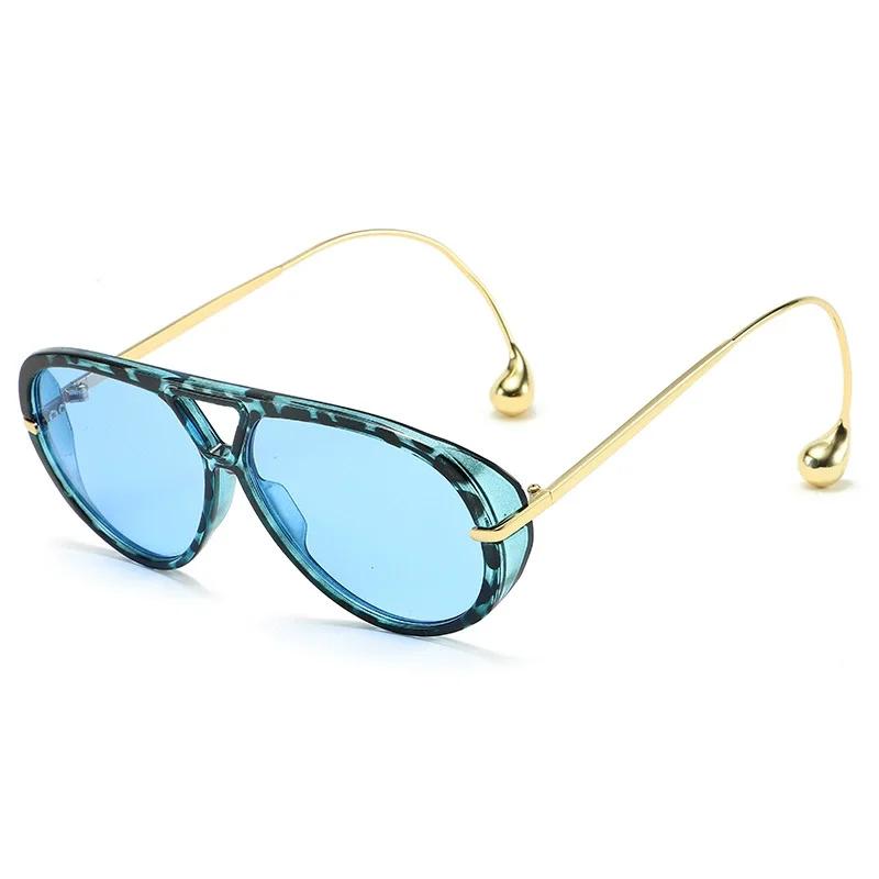 Luxury Brand Designer Oversized Pilot Sunglasses Women For Men  New Popular Vintage Sun Glasses Punk Double Bridge Eyewear