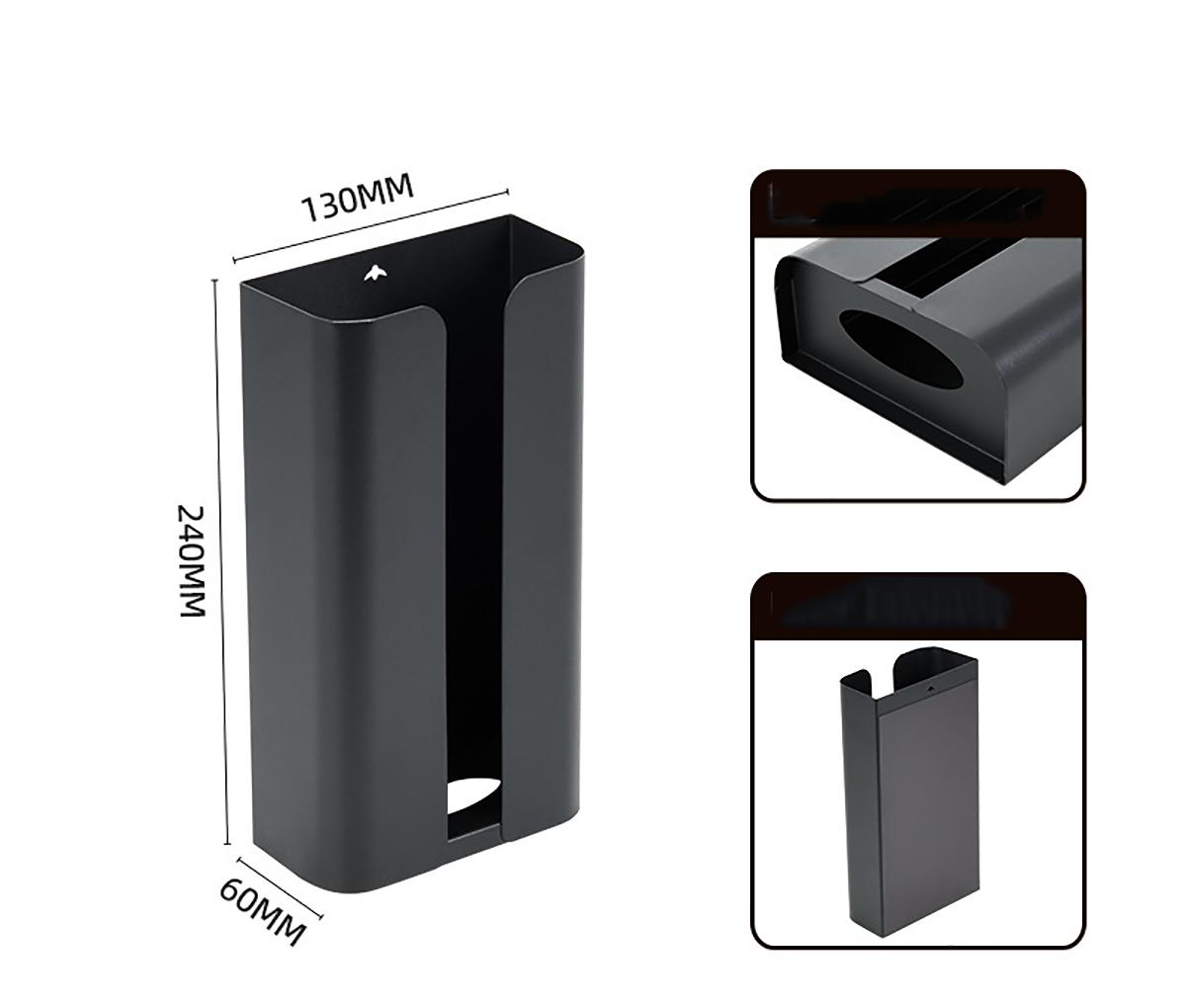 

Magnetic Suction Plastic Bag Holder, Plastic Bag Dispenser With Magnet Design, Bottom Slot, Carbon Steel Open Magnetic Grocery Bag Holder For Washing Open black magnetic paper box