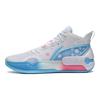 Li Ning Yu Shuai 16 Zapatillas de baloncesto unisex cómodas, de corte bajo, antideslizantes, resistentes al desgaste y con absorción de impactos, color blanco, azul y rosa ABAS053-J