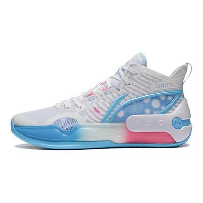 Li Ning Yu Shuai 16 Comfortable Daily Shock Absorption Non-Slip Wear-Resistant Low-Top Basketball Shoes Unisex Sneaker White Blue Pink ABAS053-J