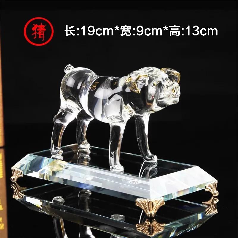 Home decor accessories Twelve zodiac animal ornaments Crystal crafts Wealth acquisition ornaments 1pcs desk decoration