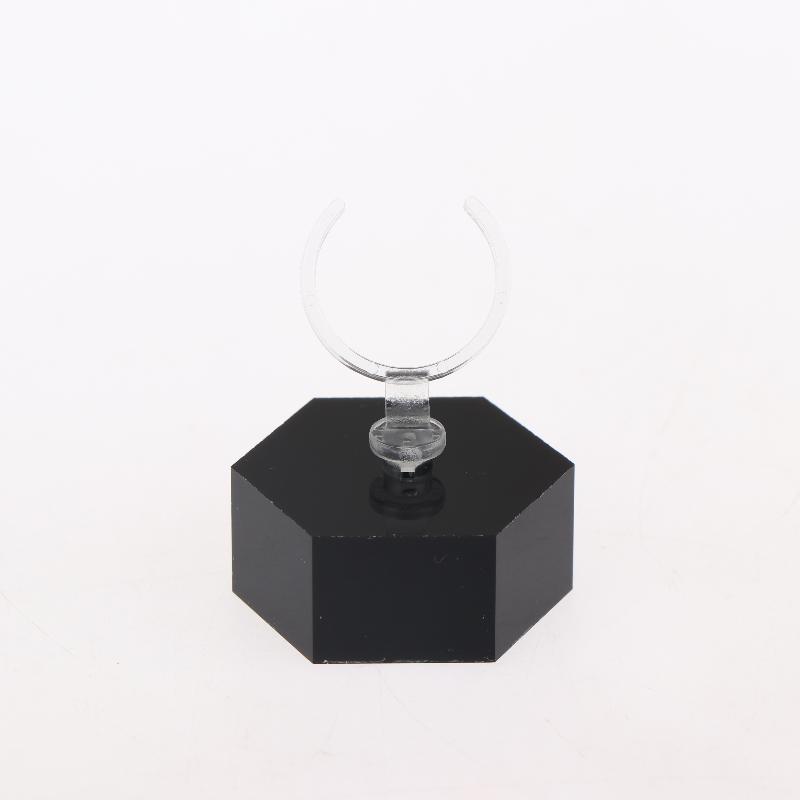Clear Geometric Acrylic Ring Display Stand Jewelry Holder 2 Grid Box for Wedding Ceremony Earring Retail Showcase