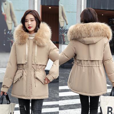 Winter Neue Große Pelz Kragen Daunenjacke Damen Dicke Warme Steppjacke