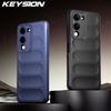 KEYSION Shockproof Matte Phone Case for VIVO Y04 Anti-skid Soft Silicone Phone Back Cover for VIVO Y29t 5G Y29s 5G
