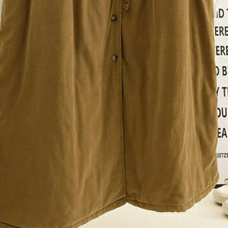 Dress for Woman Cotton Winter Autumn Plus Size Loose Floral Vintage Solid Colours Casual Soft Long Dresses